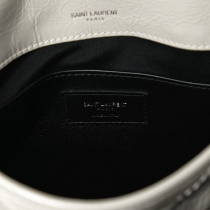 Saint Laurent Crinkled Calfskin Matelasse Monogram Baby Niki Chain Satchel Crema Soft 6 of 14