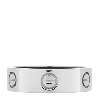 Cartier 18K White Gold 5.5mm LOVE Ring 59 8.75 3 of 4