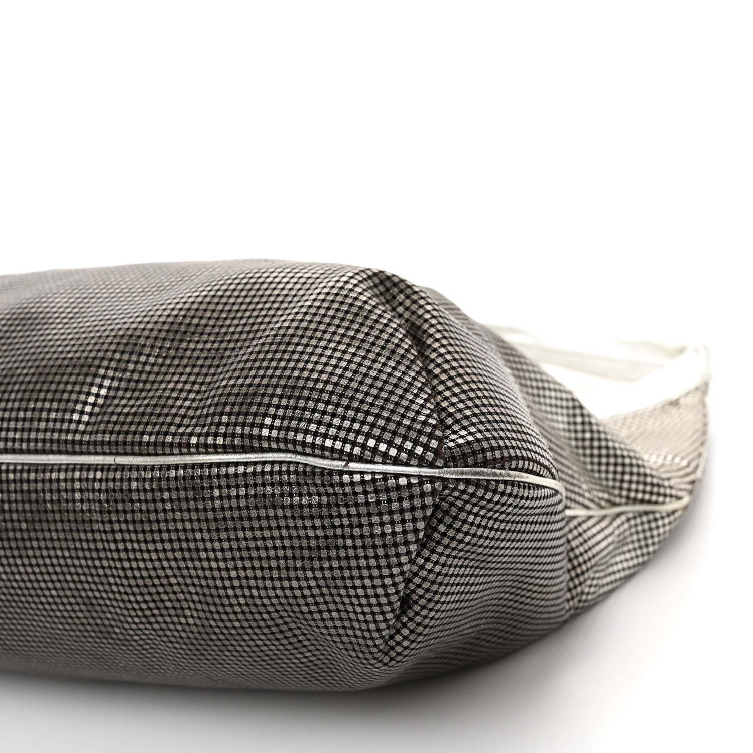 Chanel Metallic Perforated Lambskin Hollywood Hobo Silver 8 of 11