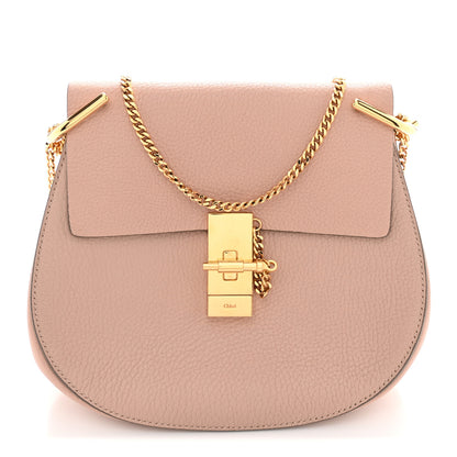 Chloe Grained Lambskin Drew Shoulder Bag Cement Pink 1 of 11