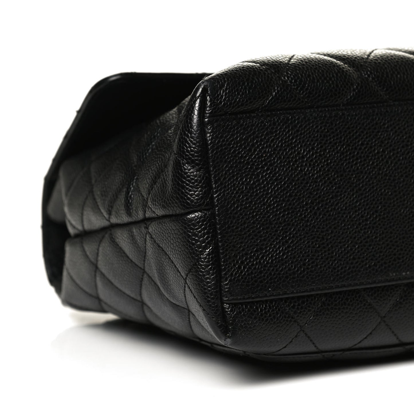 Caviar Quilted Jumbo Kelly Flap Black