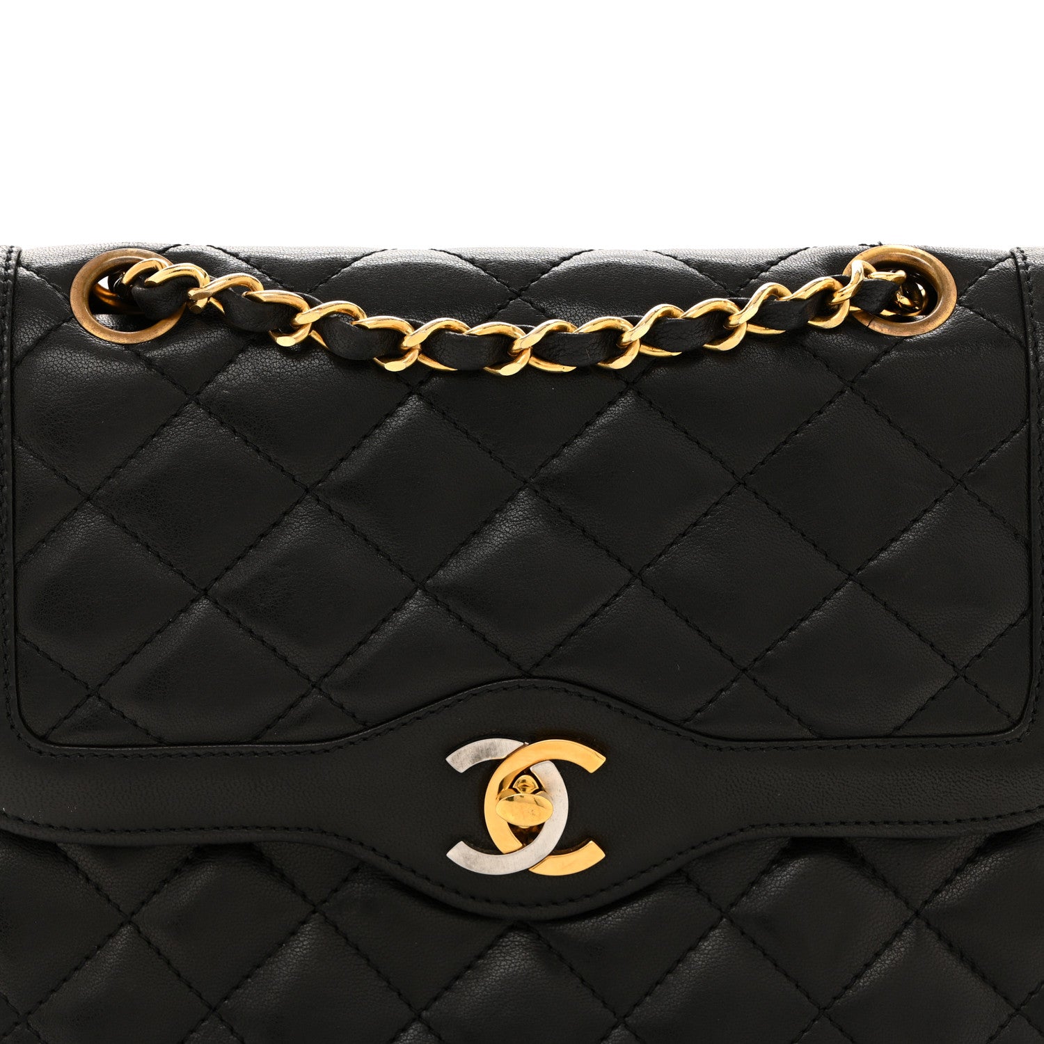 Chanel Lambskin Quilted Small Double Flap Black 9 of 16