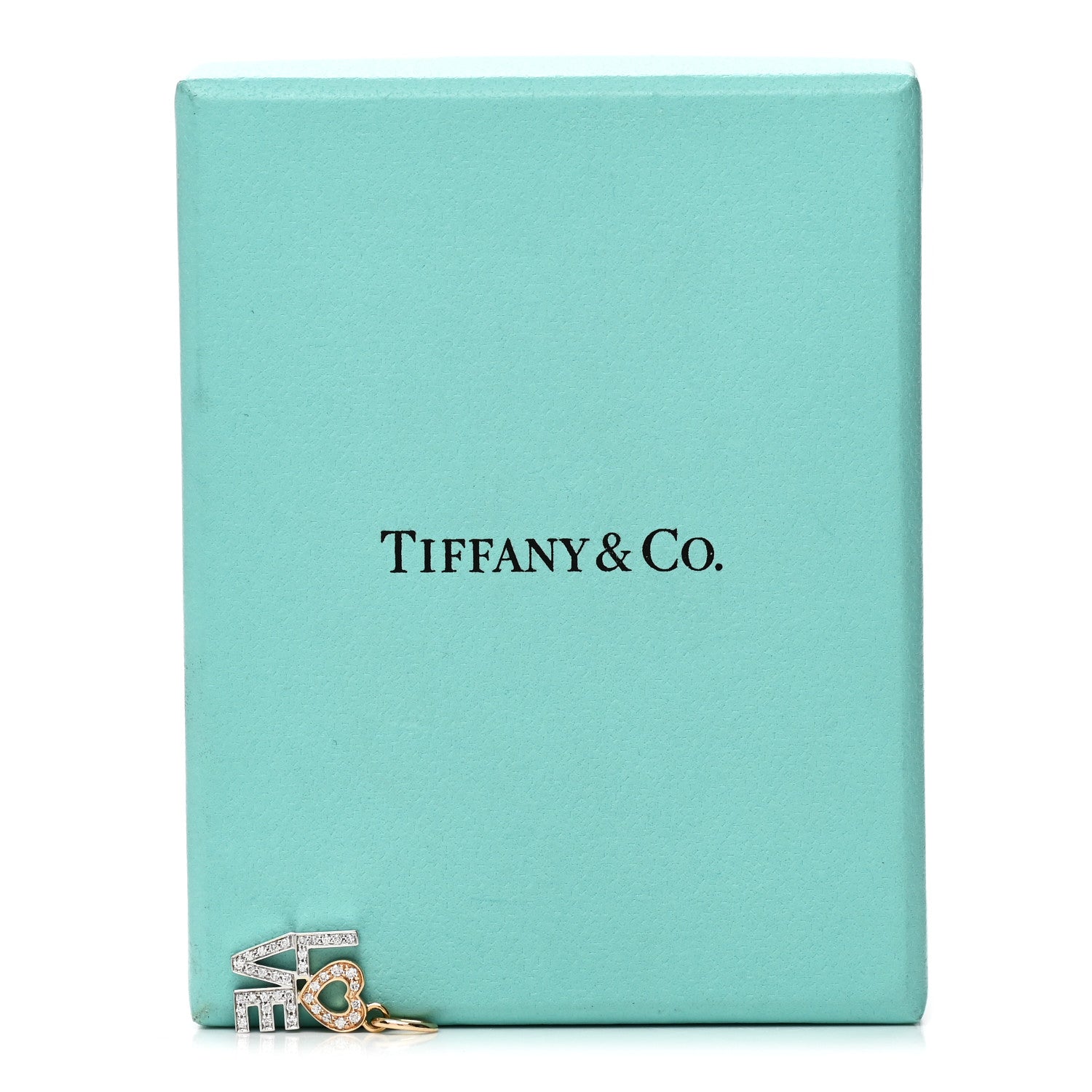 Tiffany 18K Rose White Gold Diamond Love Charm 5 of 5
