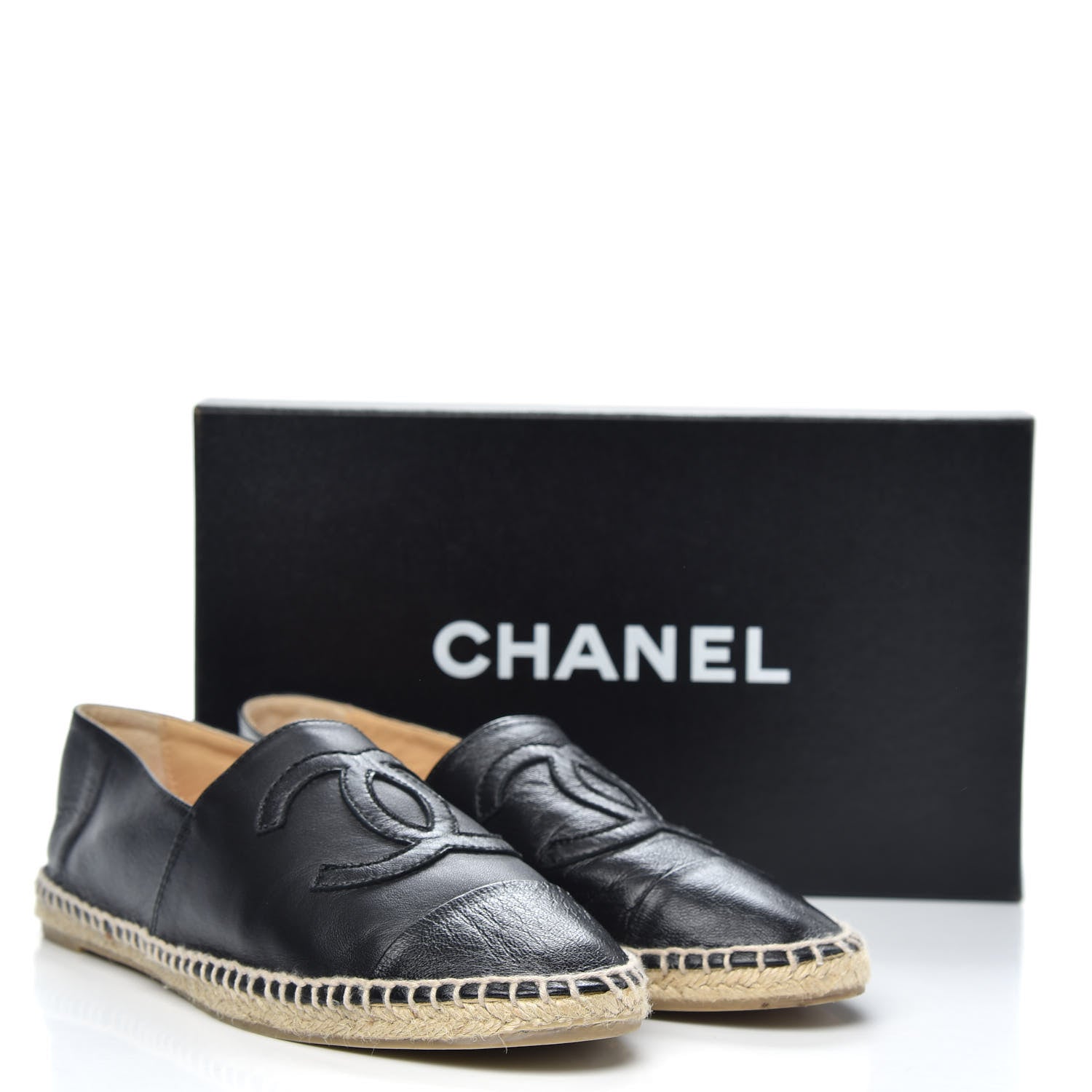 Chanel Lambskin CC Espadrilles 41 Black 13 of 13