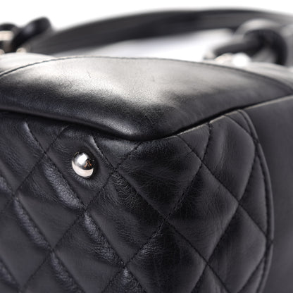 Chanel Calfskin Quilted Large Cambon Bowler Black 7 of 8