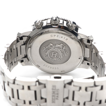 Hermes Stainless Steel 36mm Clipper Chronograph Quartz Watch Silver 4 of 5