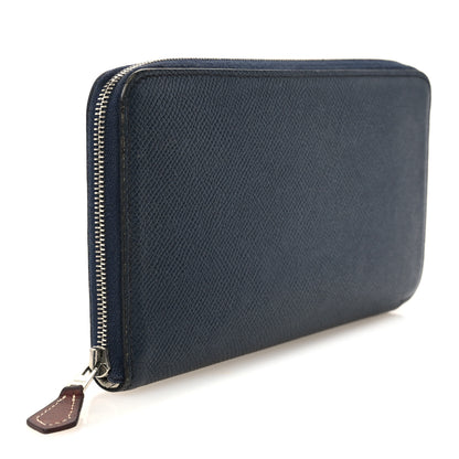 Hermes Epsom Silk'In Wallet Bleu Indigo Rouge De Coeur 4 of 10