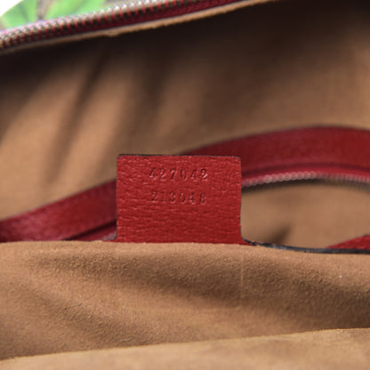 Gucci GG Supreme Monogram Tian Web Small Day Backpack Beige Multicolor Red 7 of 13