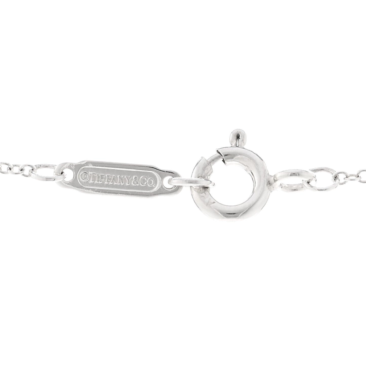 Sterling Silver Enamel Return to Tiffany Double Mini Heart Tag Pendant Necklace Blue