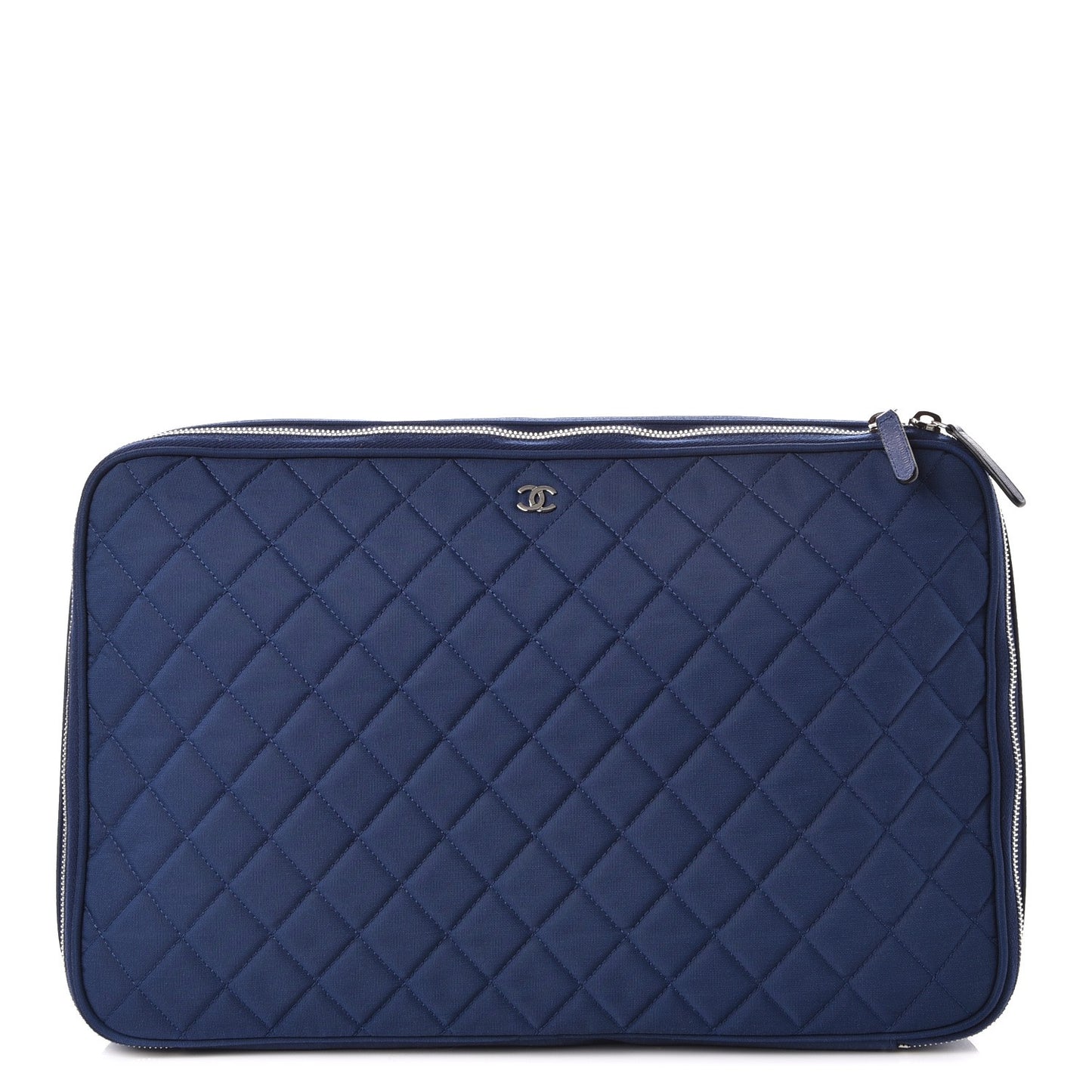 Nylon Quilted Laptop Case Blue