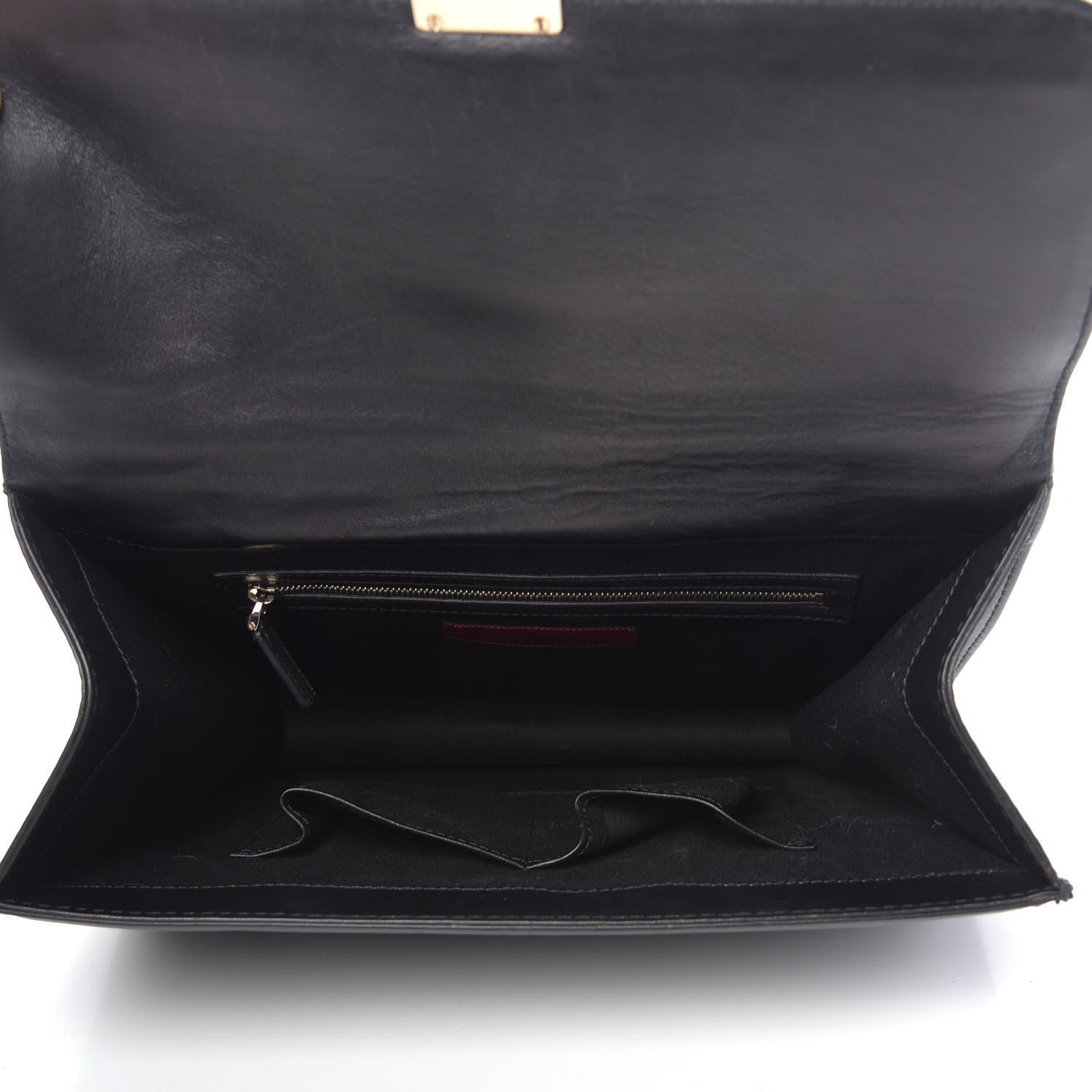 Valentino Garavani Vitello Extra Large Glam Lock Rockstud Flap Black 6 of 13