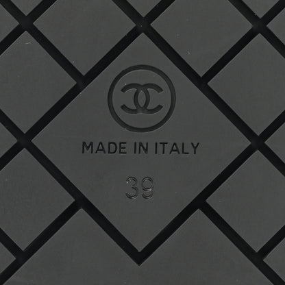 Chanel Shearling CC Flat Mules 39 Black 6 of 16