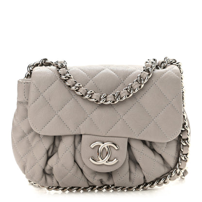 Chanel Washed Lambskin Quilted Mini Chain Around Flap Taupe 1 of 10
