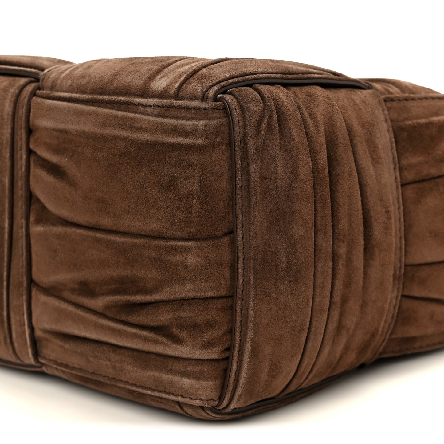 Suede Foulard Intrecciato Small Arco Tote Brownie