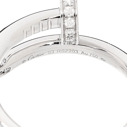 Cartier 18K White Gold Diamond Juste Un Clou Ring 53 6.25 5 of 6