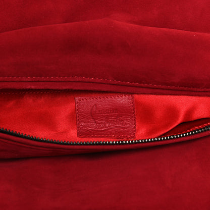 Christian Louboutin Suede Chain Shoulder Bag Red 5 of 10