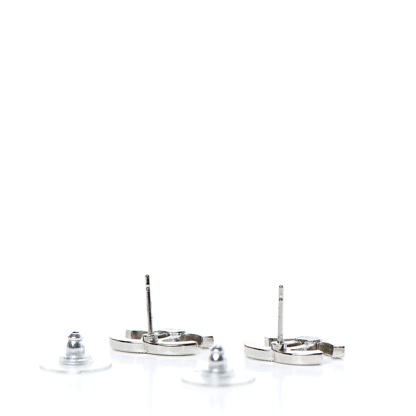 Crystal CC Earrings Silver