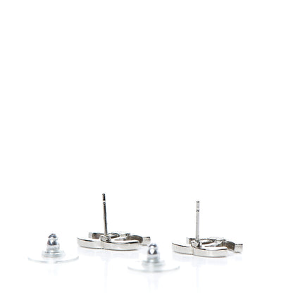 Chanel Crystal CC Earrings Silver 3 of 5