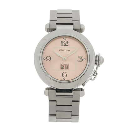 Cartier Stainless Steel 35mm Pasha C Big Date Automatic Watch Pink 1 of 4