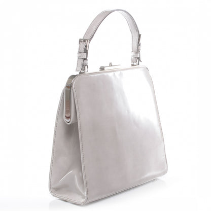 Prada Spazzolato Logo Print Framed Bag Quarzo 3 of 7
