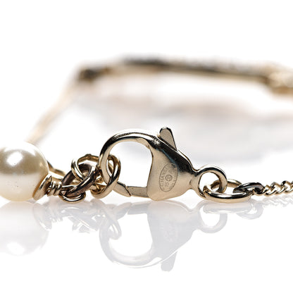 Chanel Pearl Crystal CC Star Bracelet Gold 3 of 3