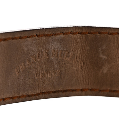 Franck Muller 18K Yellow Gold Alligator 30mm Long Island Master Banker Automatic Watch Brown 1000SC 5 of 6