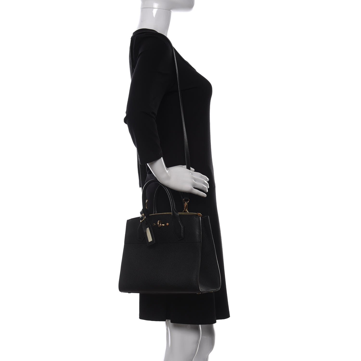 Louis Vuitton Taurillon City Steamer PM Black 2 of 9
