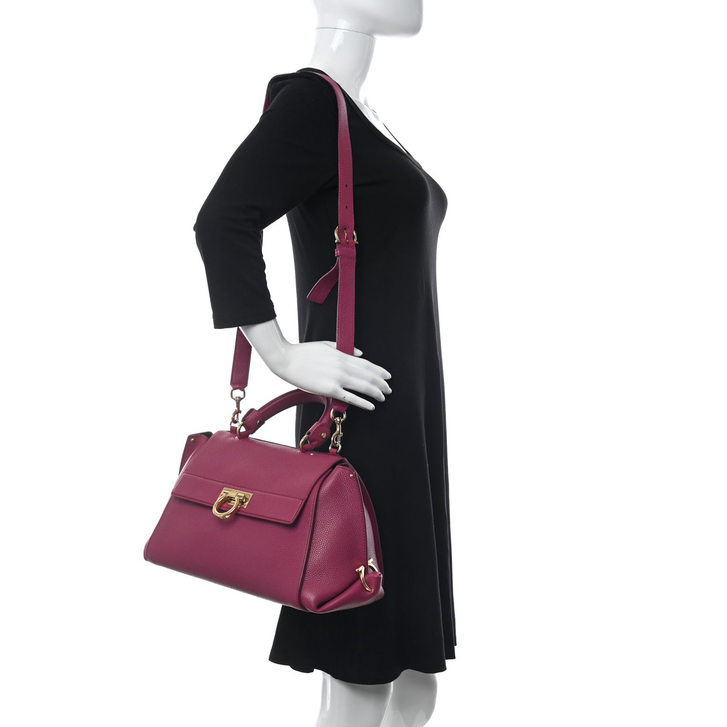 Calfskin Sofia Shoulder Bag Pink