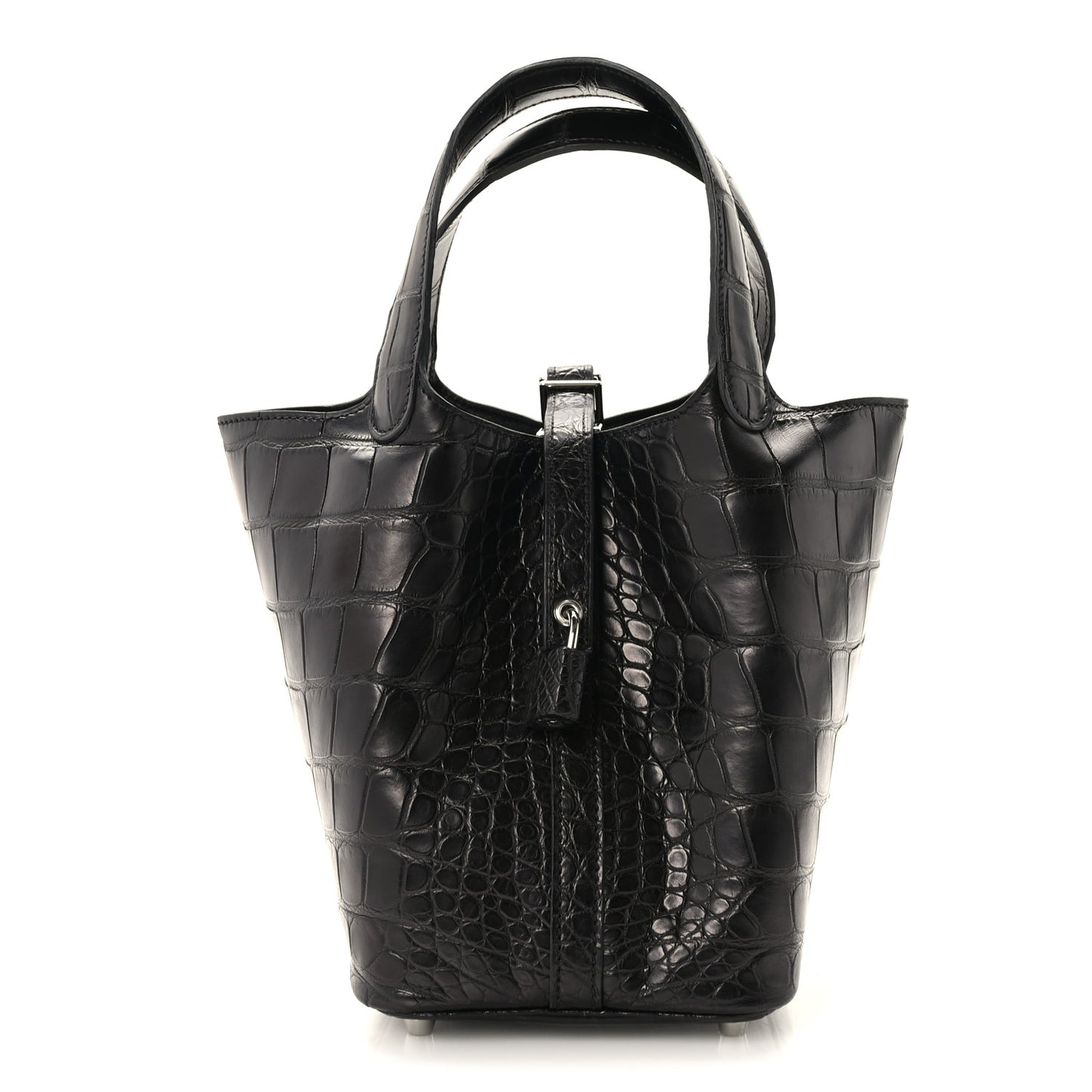 Matte Alligator Picotin Lock 18 Black
