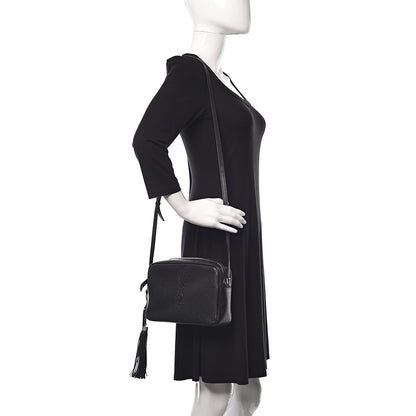 Saint Laurent Lambskin Monogram Small Lou Camera Bag Black 2 of 10