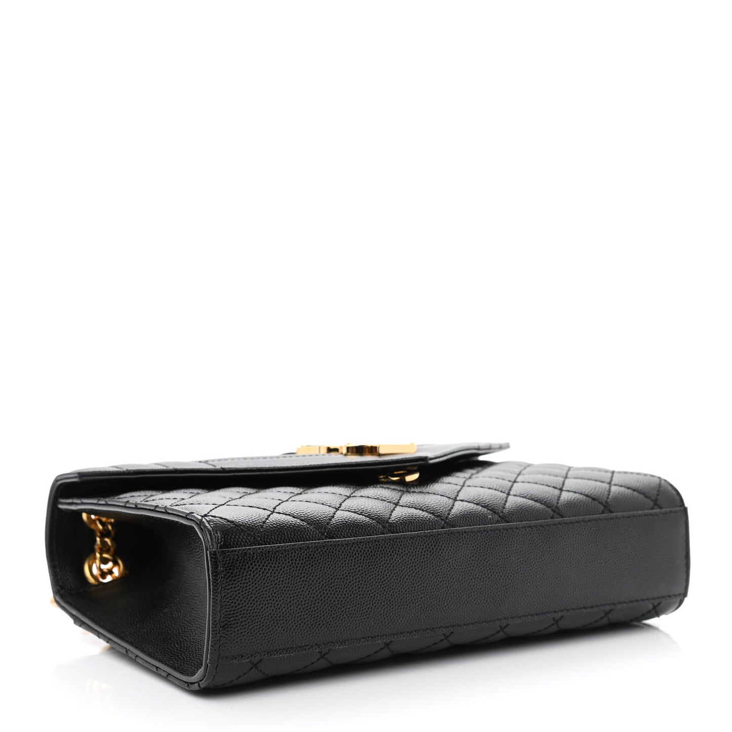 Grain De Poudre Textured Mixed Matelasse Triquilt Medium Monogram Satchel Black