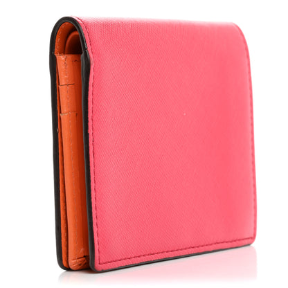 MCM Saffiano Wallet Pink Orange 3 of 12