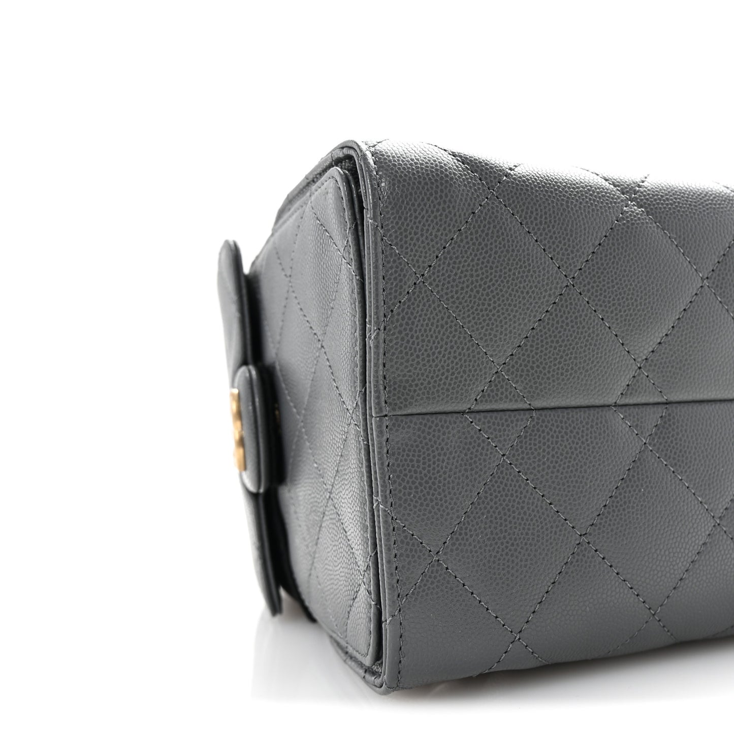 Caviar Quilted Small Chanel 25 Handbag Dark Grey