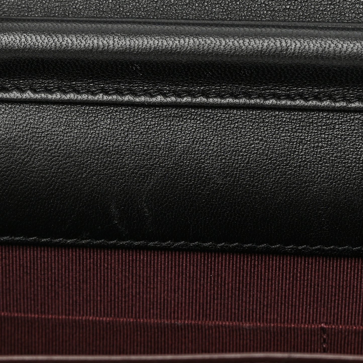 Lambskin Quilted Wallet On Chain WOC Black