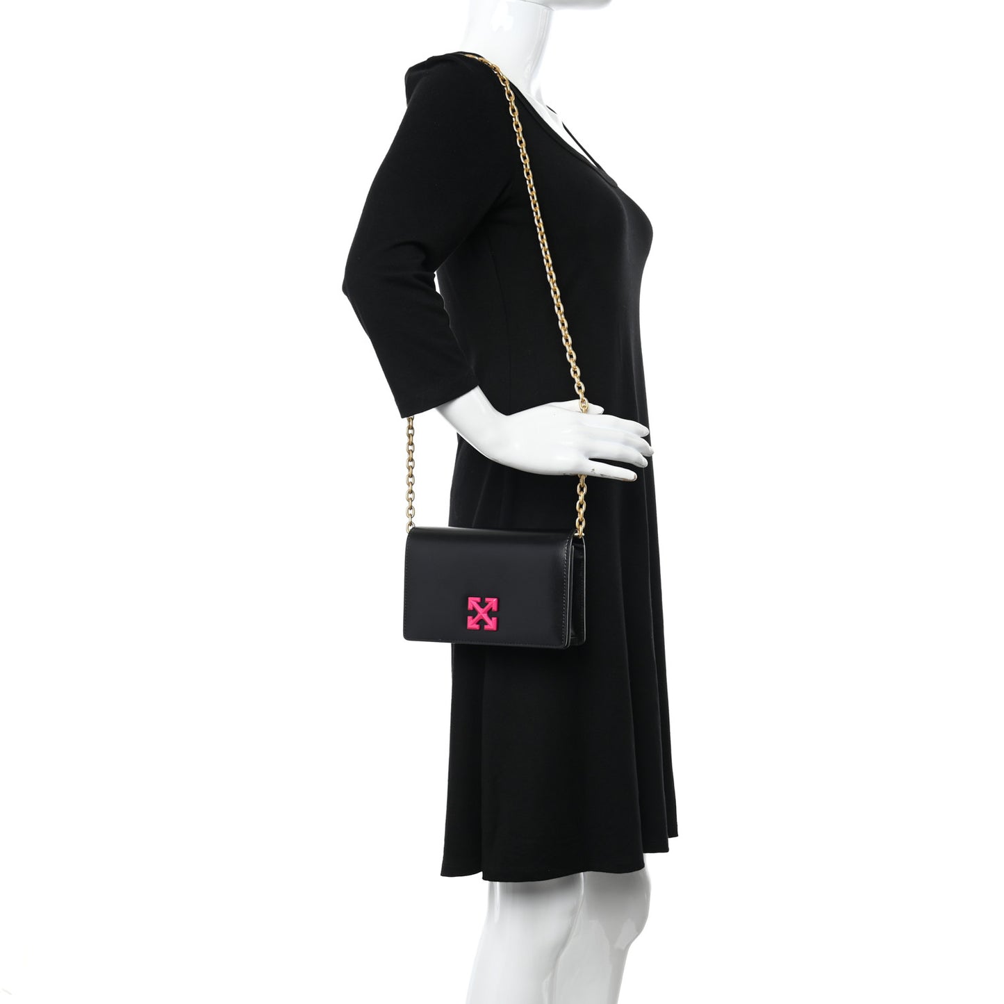 Calfskin Jitney 0.5 Crossbody Bag Black