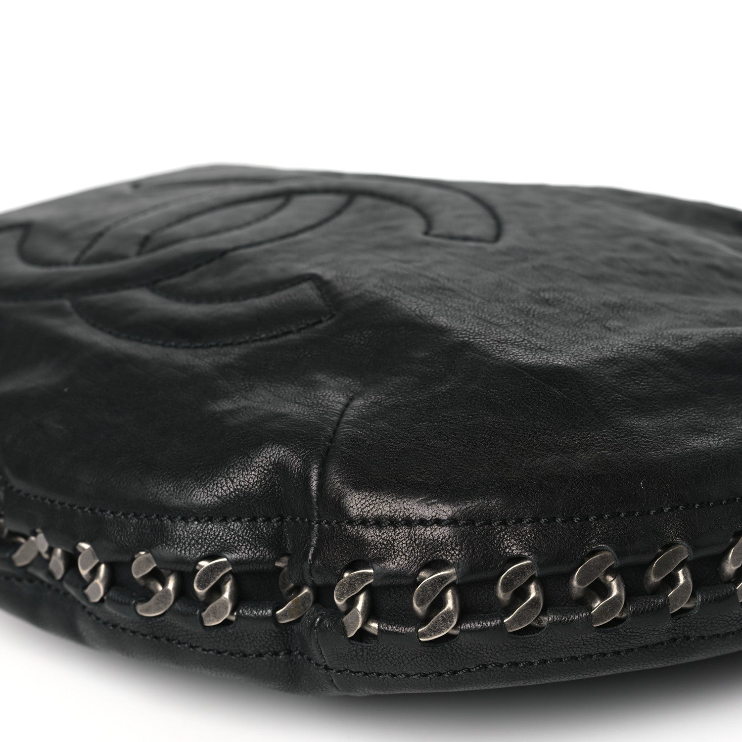 Chanel Calfskin Modern Chain Rhodoid Hobo Black 10 of 11