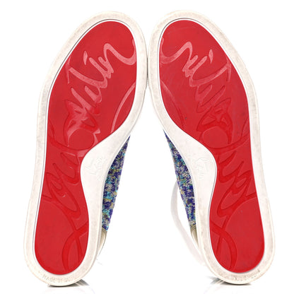 Christian Louboutin Crystal Metallic Suede Woven Lurex Gondolastrass Sneakers 38 Version Digitale 7 of 13
