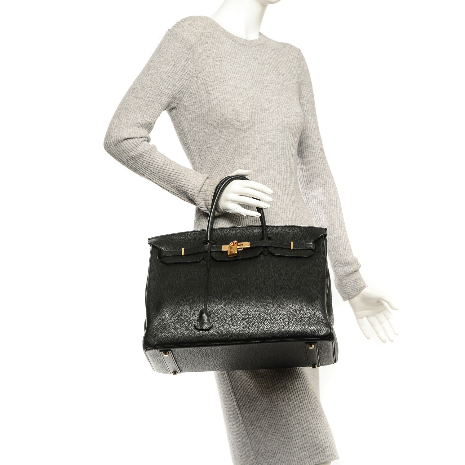 Hermes Taurillon Clemence Birkin 40 Black 2 of 24