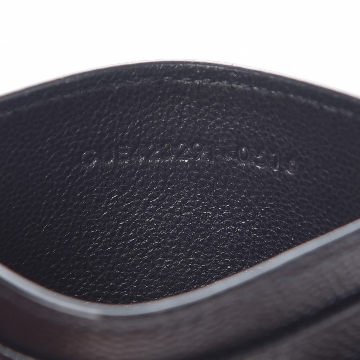 Saint Laurent Grain De Poudre Matelasse Chevron Monogram Credit Card Case Black 7 of 7