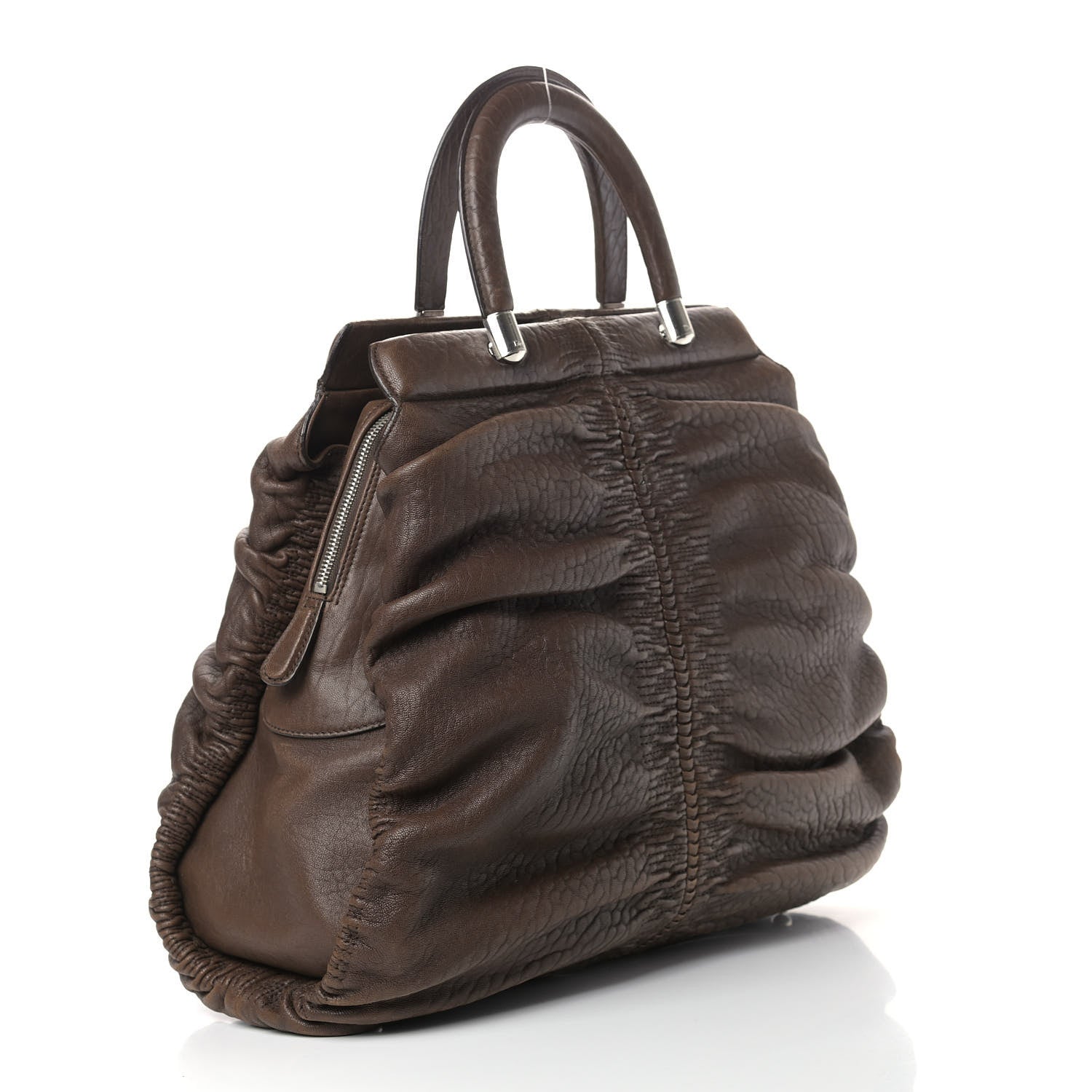 Christian Dior Lambskin Karenina Large Tote Brown 3 of 22