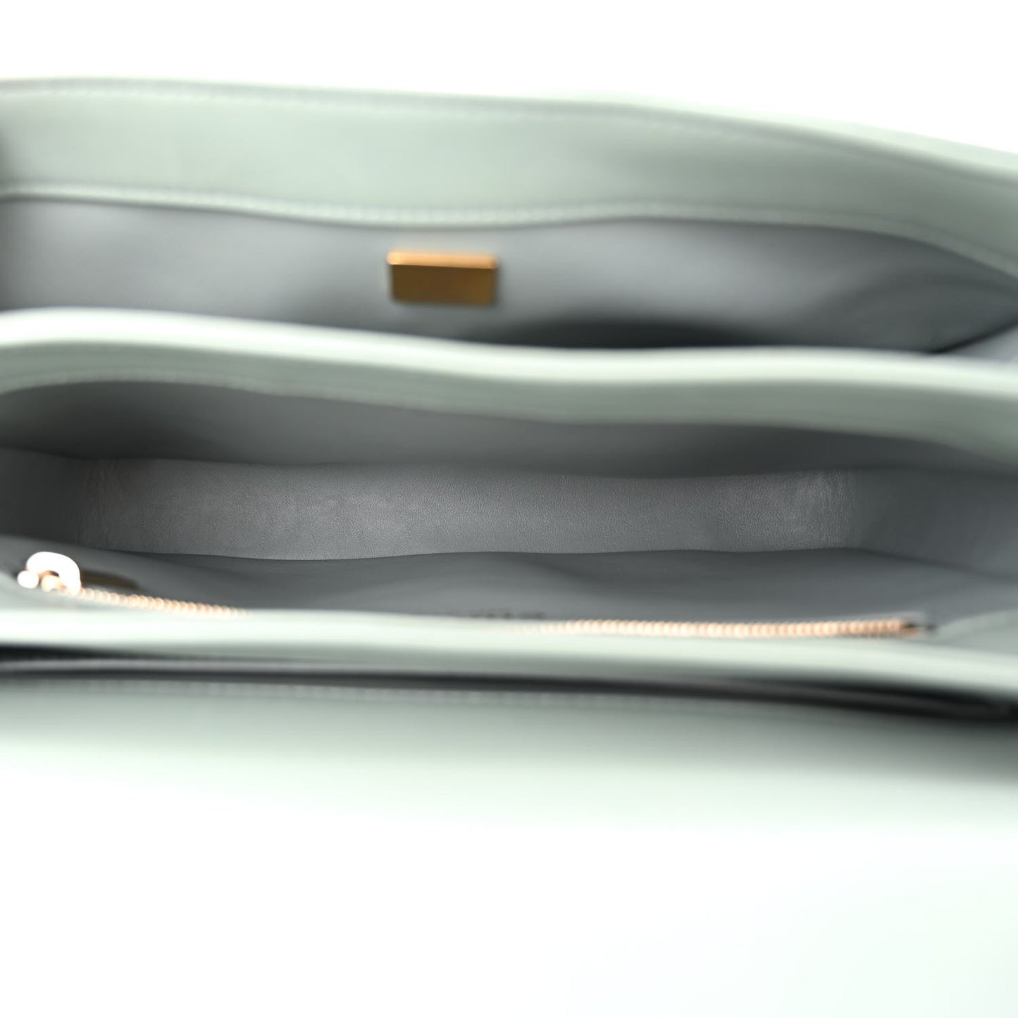 Lambskin Quilted Small Trendy CC Flap Dual Handle Bag Light Grey