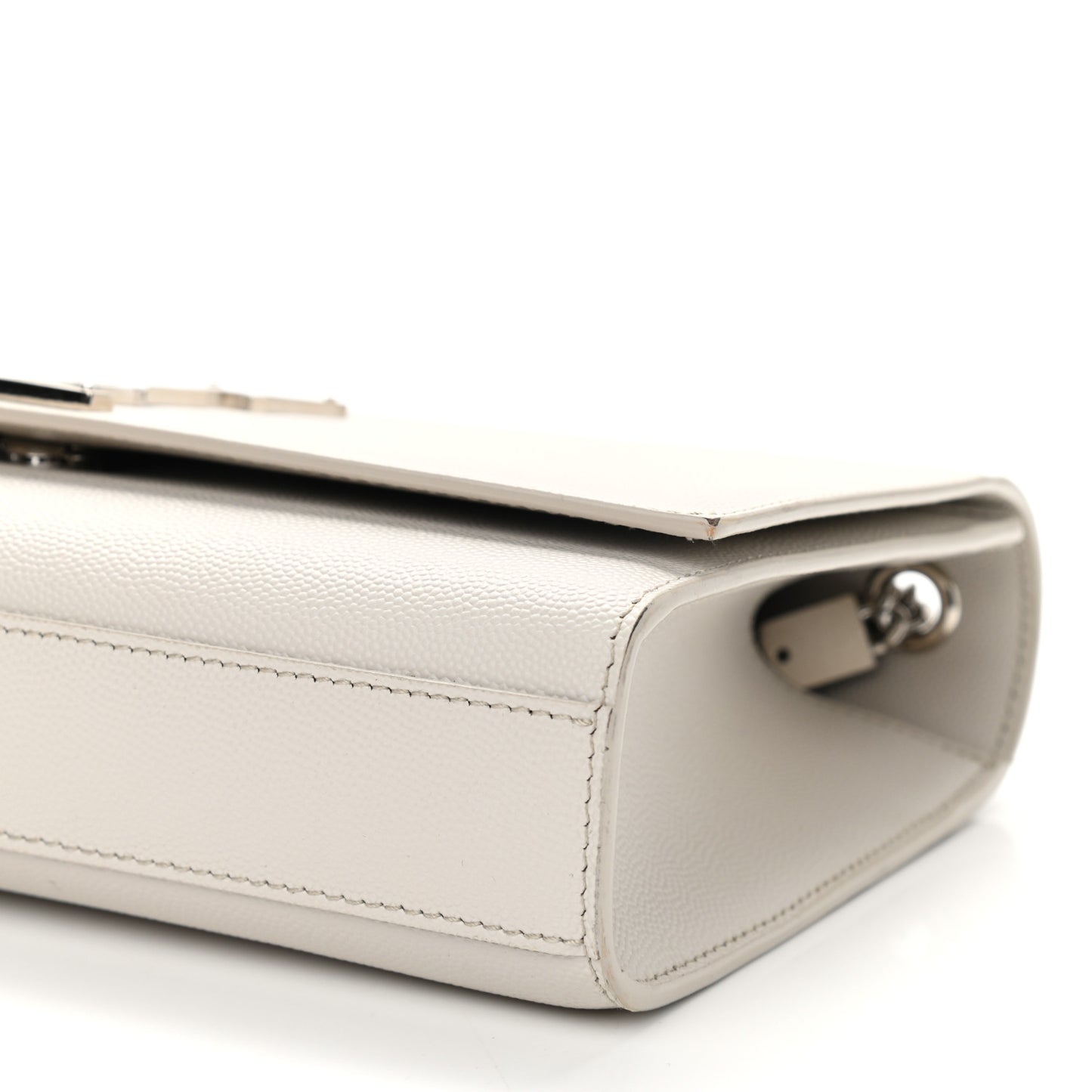 Grain De Poudre Medium Classic Monogram Kate Satchel Icy White