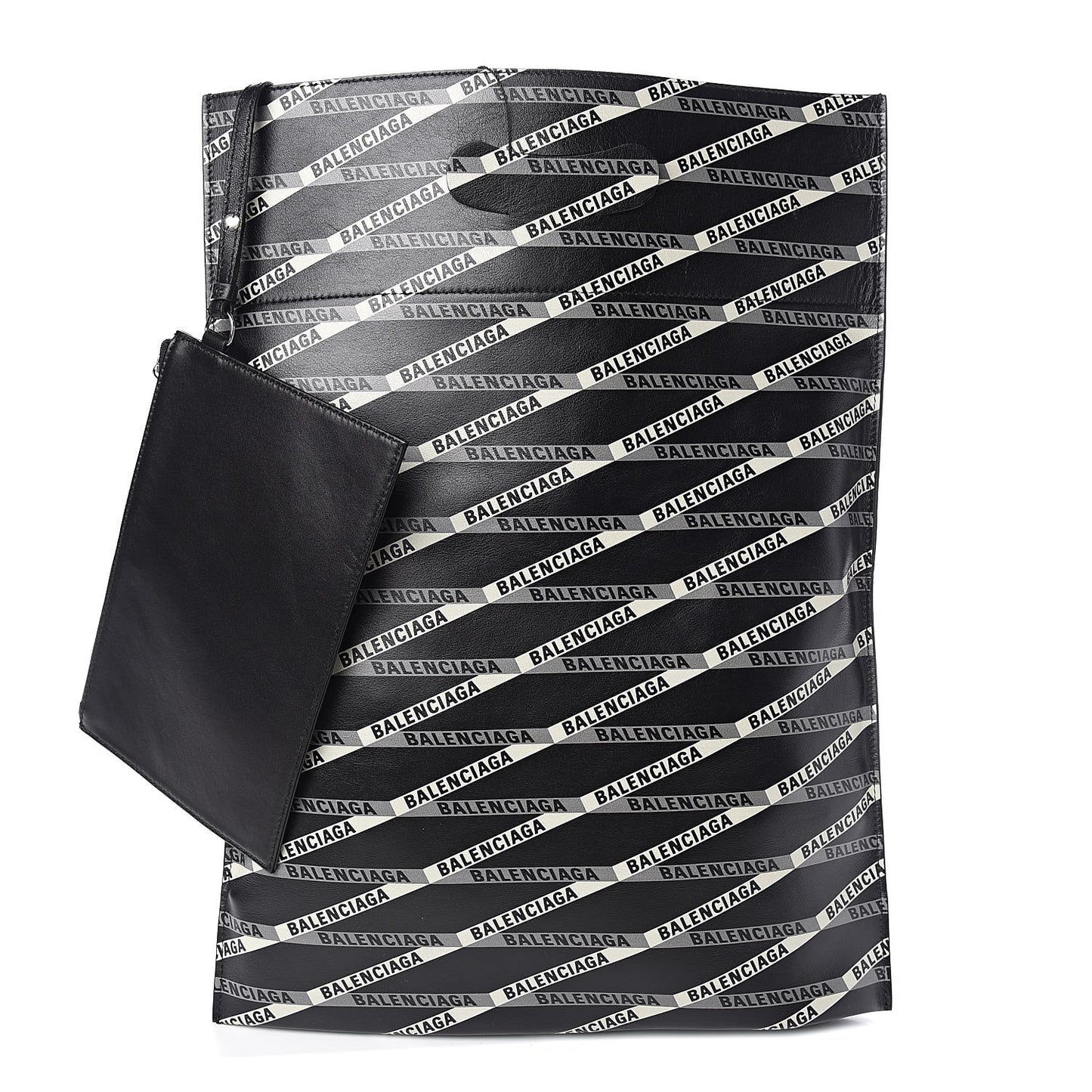 Calfskin Losange Monogram Plastic Tote Black Grey