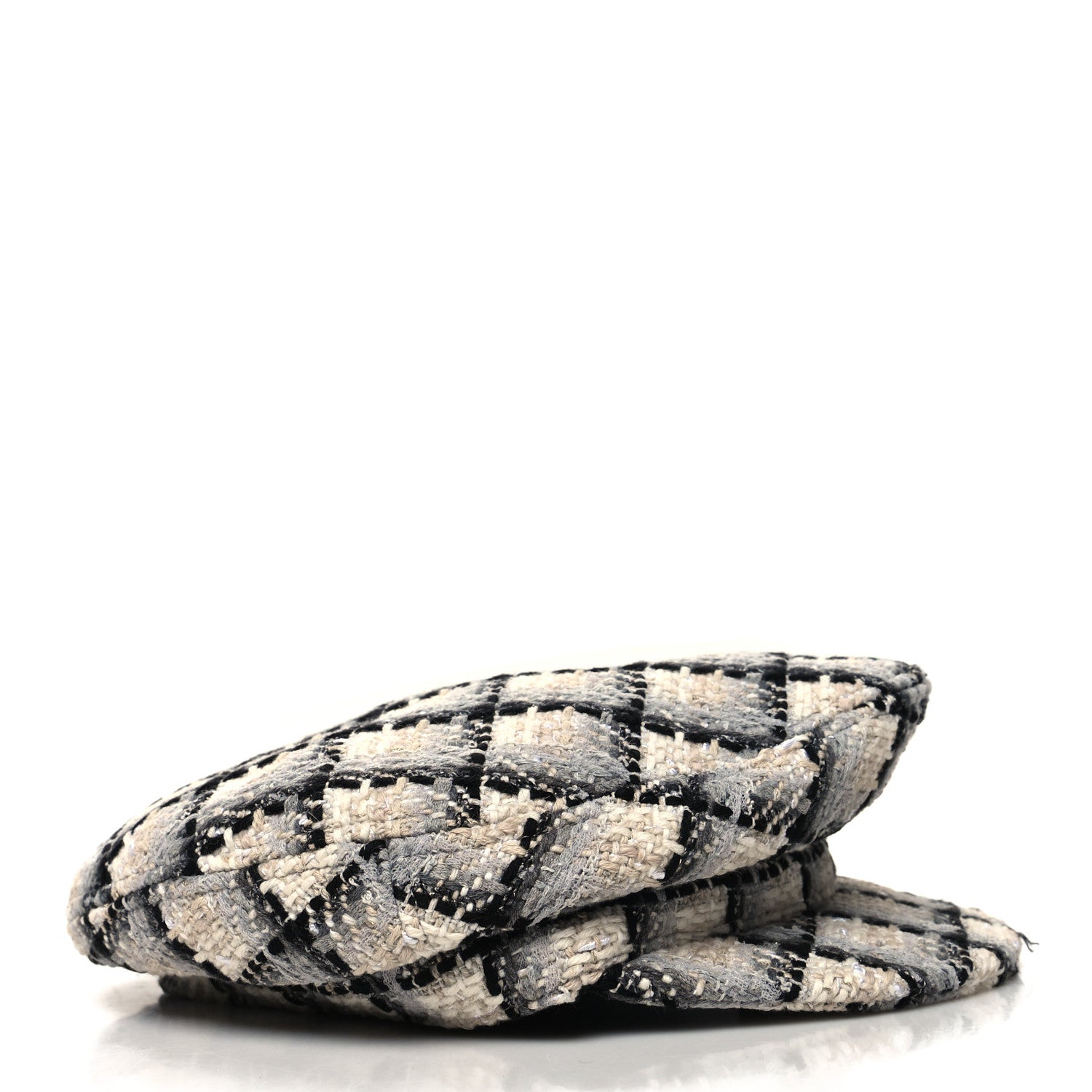 Chanel Cotton Tweed CC Beret L White 4 of 10