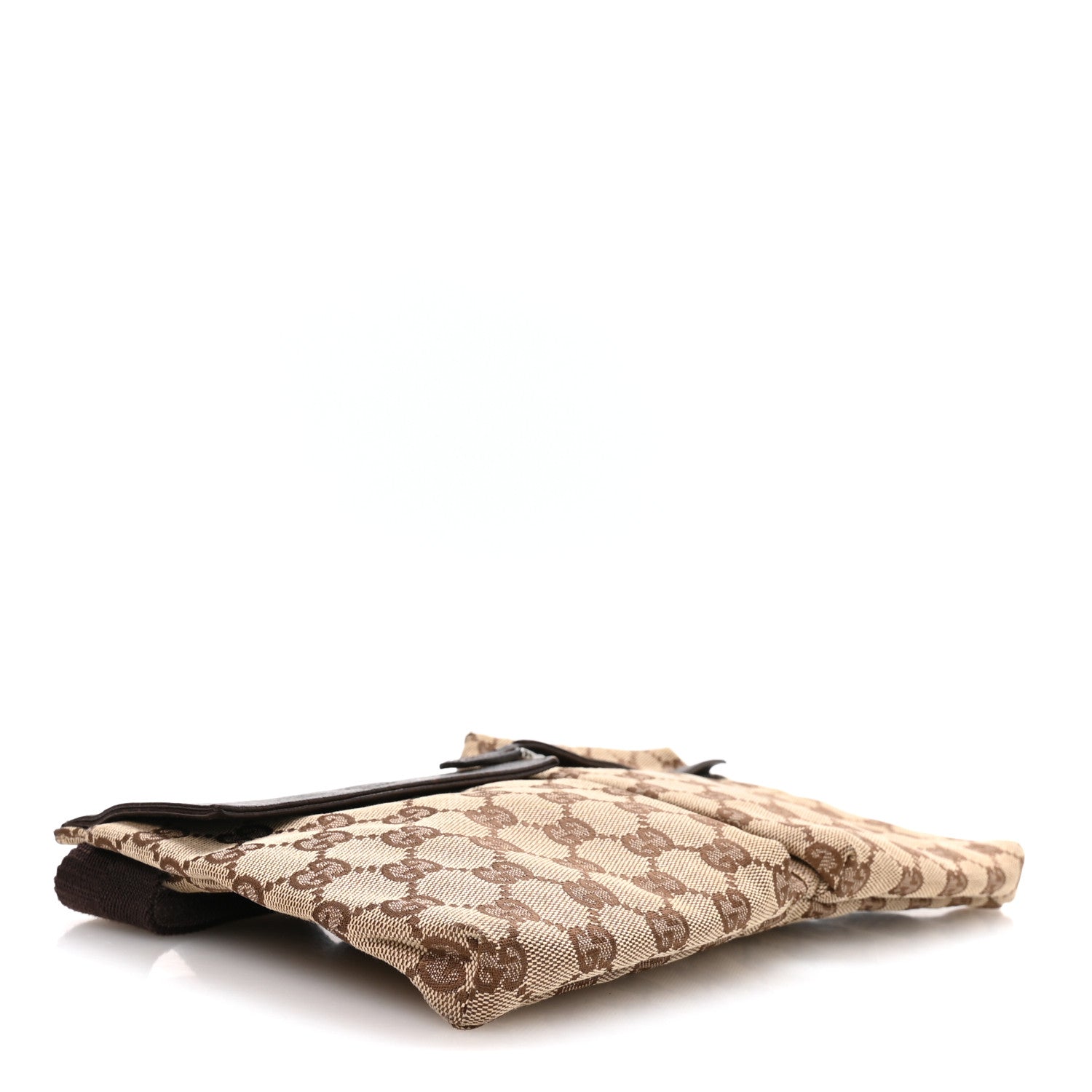 Gucci GG Monogram Double Pocket Belt Bag Dark Brown 3 of 9