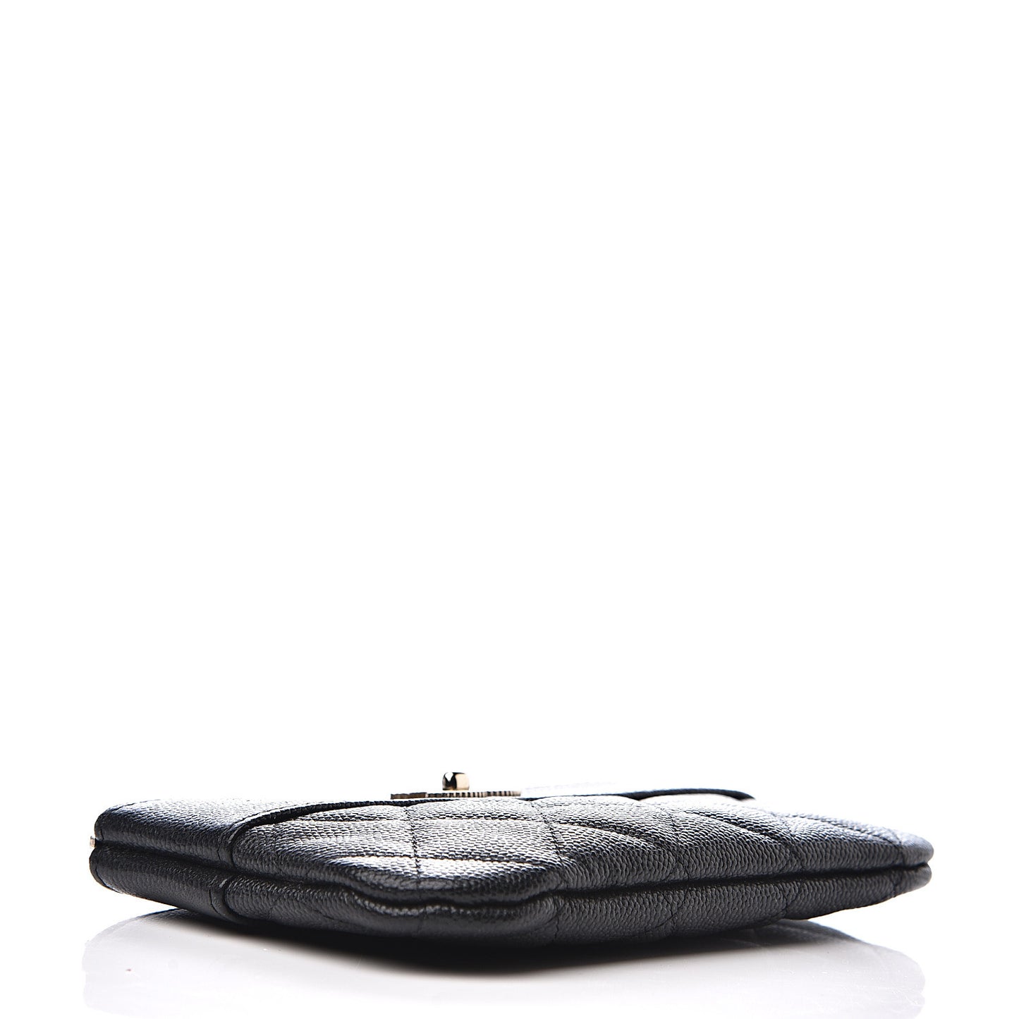 Caviar Quilted Small Vintage Mademoiselle Cosmetic Case Black
