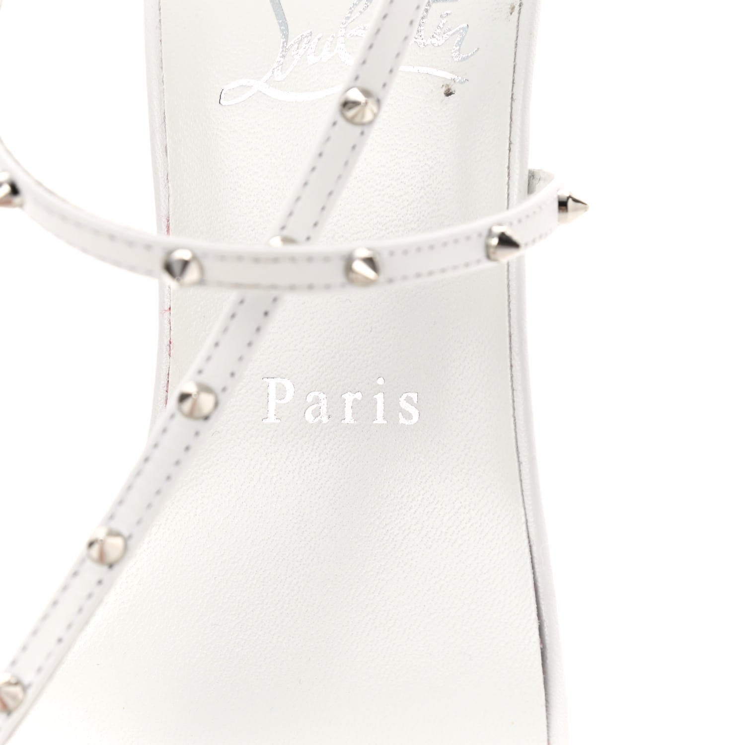 Christian Louboutin Riojana 100 Spiked Sandals 39.5 White 7 of 11