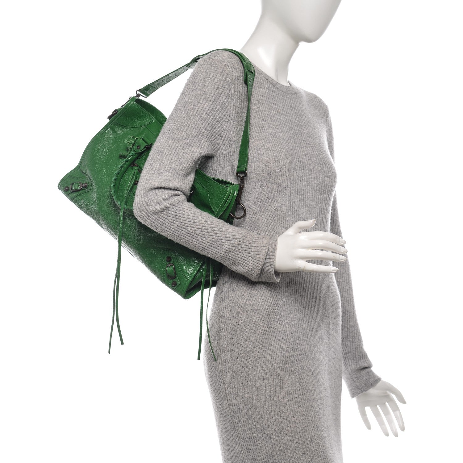 Balenciaga Agneau Classic Hardware City Vert Trefle 2 of 7