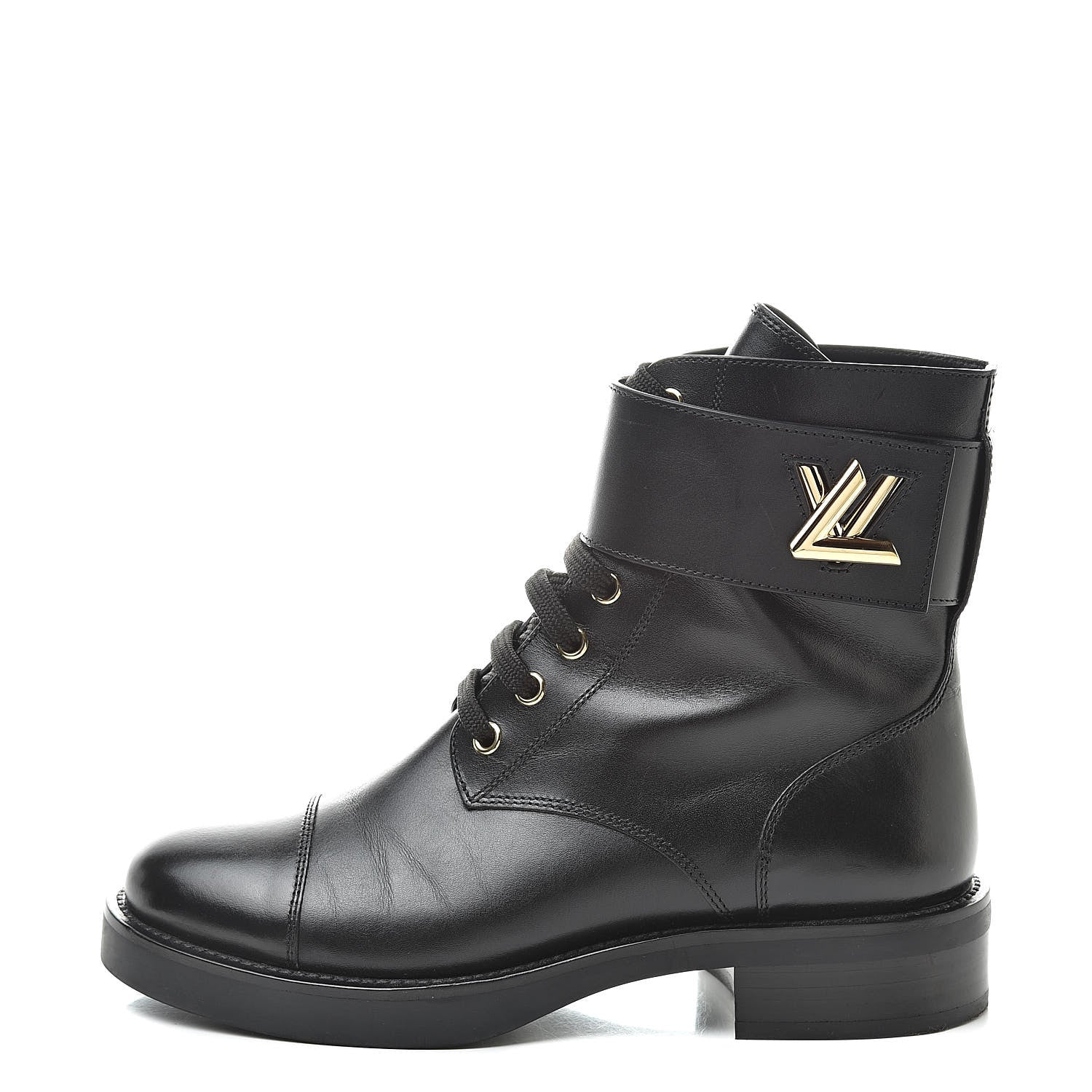 Louis Vuitton Calfskin Wonderland Ranger Boots 37 Black 1 of 11