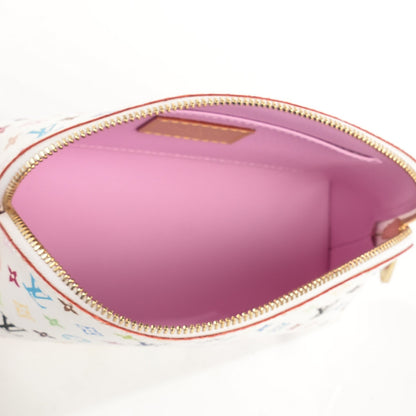 Louis Vuitton Monogram Multicolor Cosmetic Pouch White Litchi 5 of 7